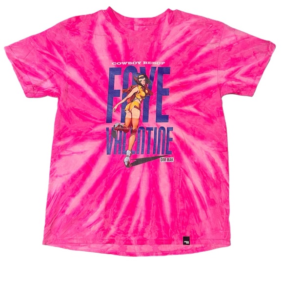 NWOT Medium Dim Mak x Cowboy Bebop - Faye Valentine Tee - Hot Pink Tie Dye - Picture 1 of 3